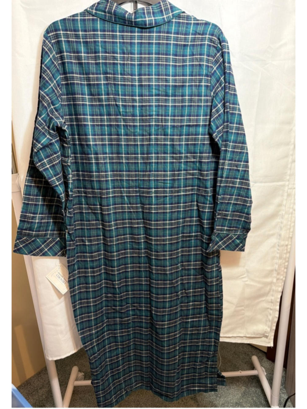 Vintage Amanda Stewart Flannel Nightgown S Sears Cottagecore Country Grannycore - Picture 7 of 9